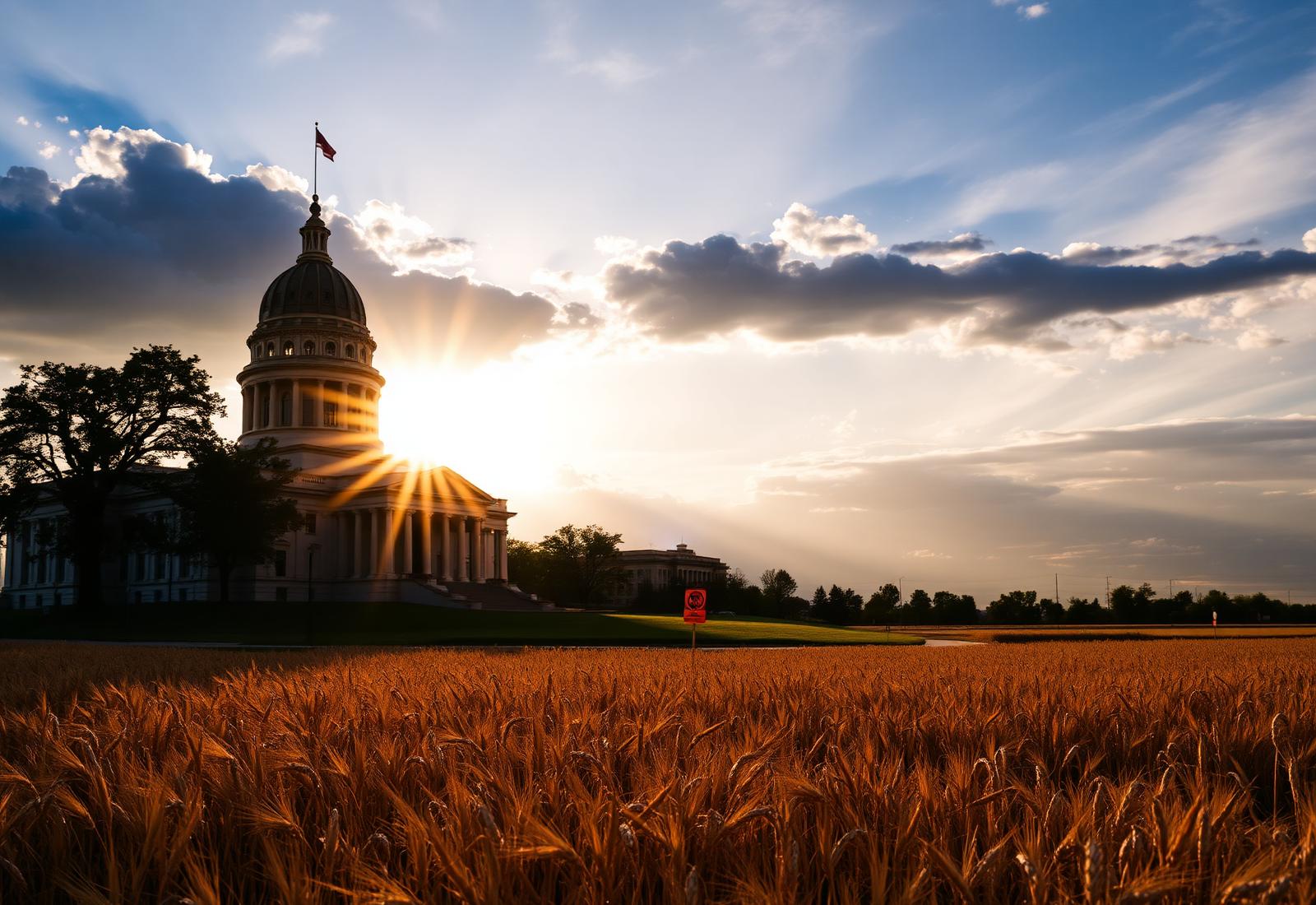 Oklahoma landscape at golden hour